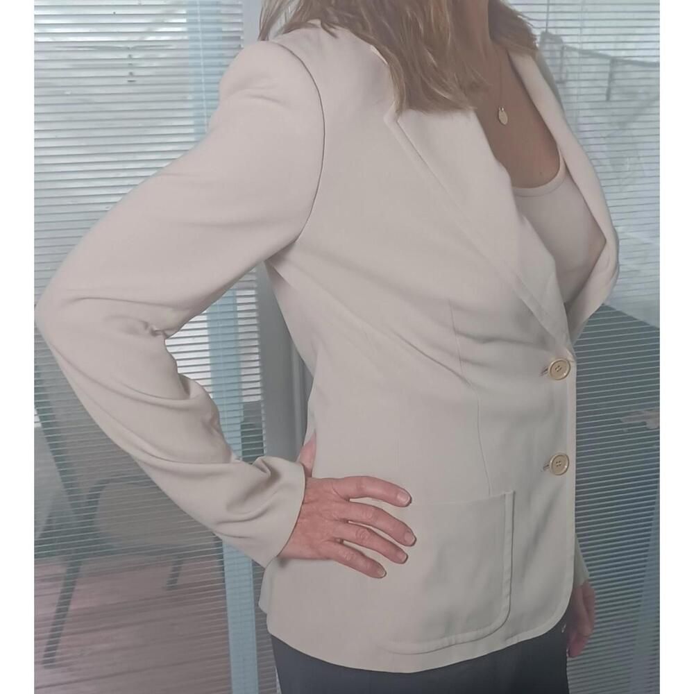 Max Mara Italy Women's Polyester Jacket Blazer Fully Lined Size 8/ Medium EUC